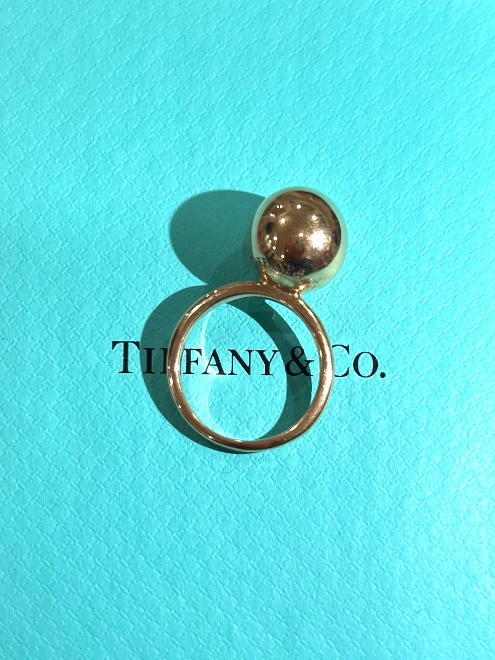 Authentic Tiffany & Co. Rose Gold Hardwear Ball 12mm Ring size 6.25